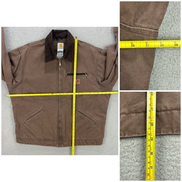 Carhartt Jacket Extra Large Tall FWD Firewood Brown Detroit Blanket Lined J97 - Picture 10 of 10